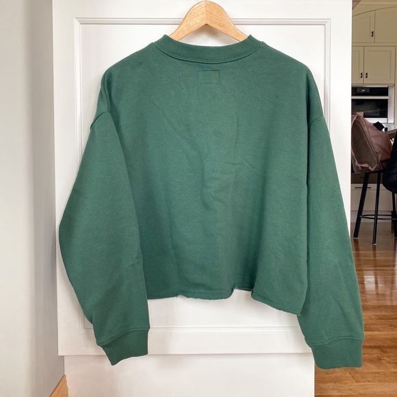 5/$50 🌷🌼🌿 AMERICAN EAGLE Lace Up Crewneck Sweatshirt Size S - Picture 4 of 5